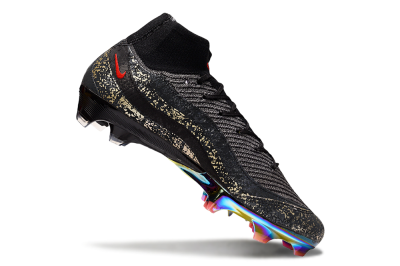 Unisex Nike Air Zoom Mercurial Superfly 10 Elite FG Firm Ground High-Tops Football Boots - Black/Grey/Red