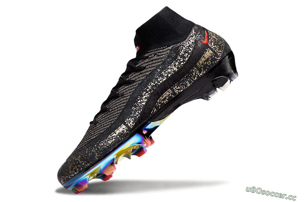 Unisex Nike Air Zoom Mercurial Superfly 10 Elite FG Firm Ground High-Tops Football Boots - Black/Grey/Red 5