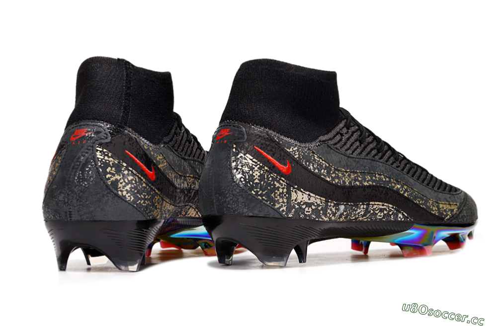 Unisex Nike Air Zoom Mercurial Superfly 10 Elite FG Firm Ground High-Tops Football Boots - Black/Grey/Red 6