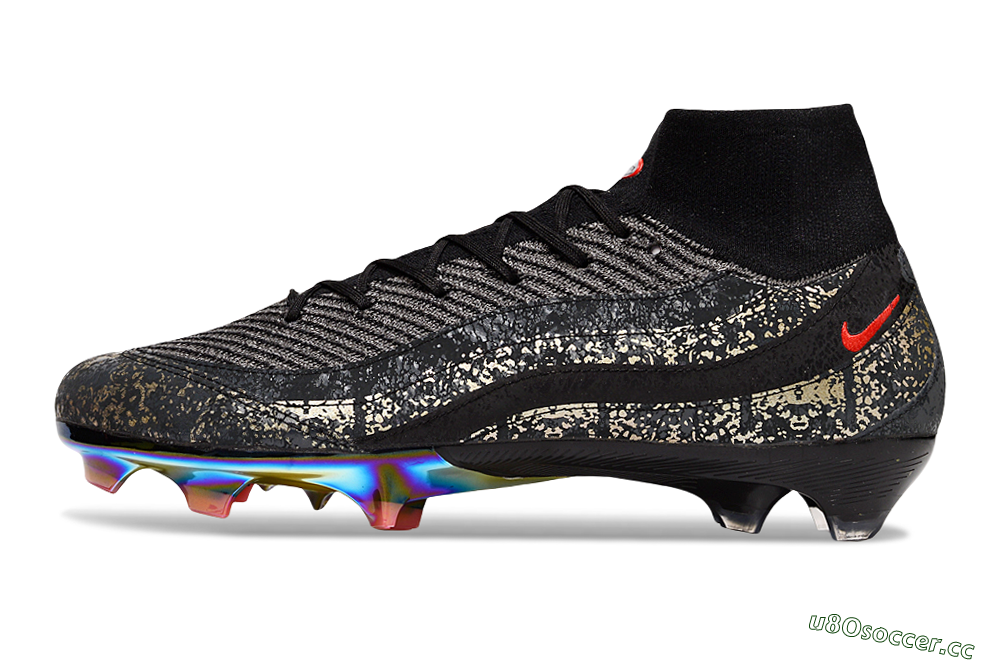 Unisex Nike Air Zoom Mercurial Superfly 10 Elite FG Firm Ground High-Tops Football Boots - Black/Grey/Red 0