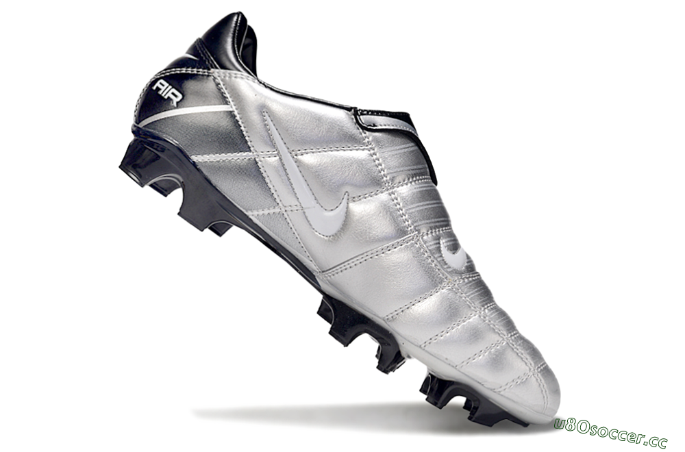 Men's Nike Air Zoom Total 90 III FG Firm Ground Low-Tops Football Boots - Silver/Black 4