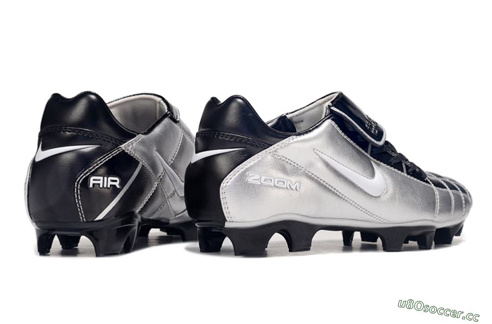 Men's Nike Air Zoom Total 90 III FG Firm Ground Low-Tops Football Boots - Silver/Black 6