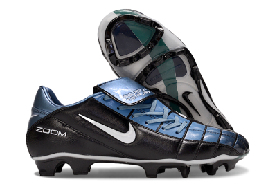 Men's Nike Air Zoom Total 90 III FG Firm Ground Low-Tops Football Boots - Black/Blue/White