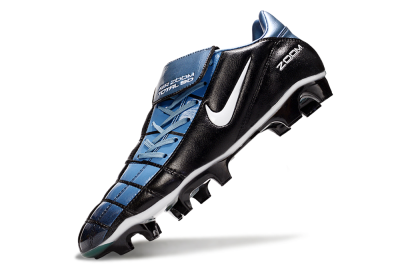 Men's Nike Air Zoom Total 90 III FG Firm Ground Low-Tops Football Boots - Black/Blue/White