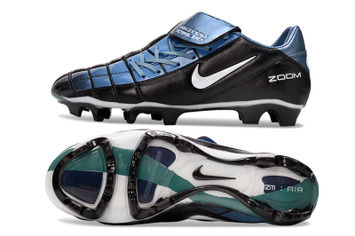 Men's Nike Air Zoom Total 90 III FG Firm Ground Low-Tops Football Boots - Black/Blue/White