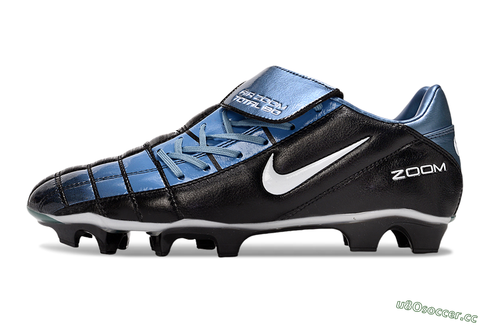 Men's Nike Air Zoom Total 90 III FG Firm Ground Low-Tops Football Boots - Black/Blue/White 0