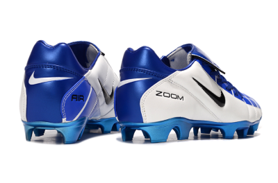 Men's Nike Air Zoom Total 90 III FG Firm Ground Low-Tops Football Boots - White/Blue/Black