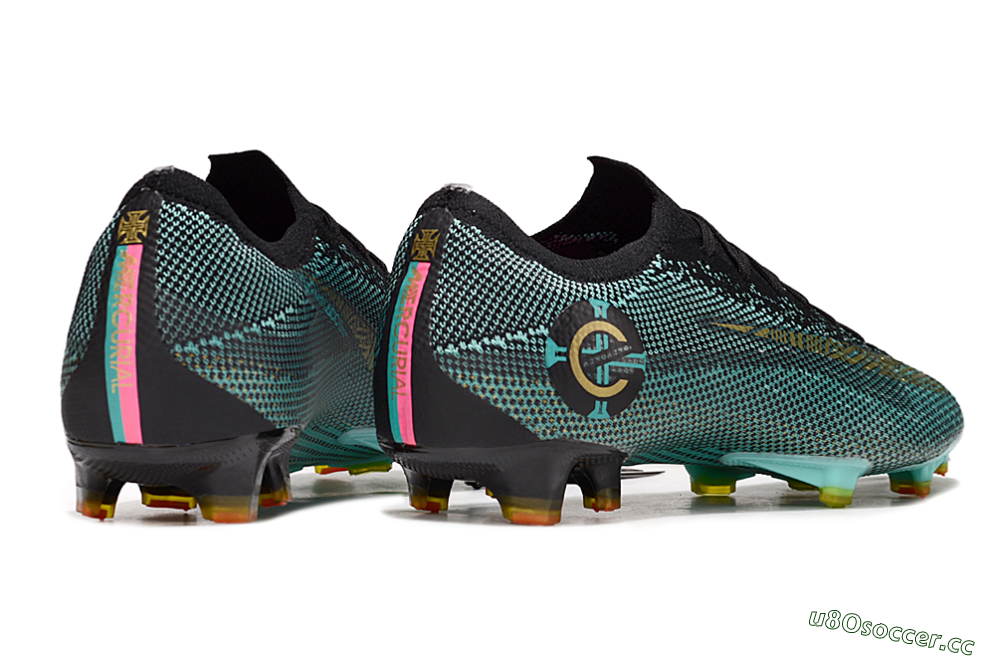 Men's Nike Mercurial Vapor 12 Elite FG Firm Ground Low-Tops Football Boots - Jade/Gold/Black 6