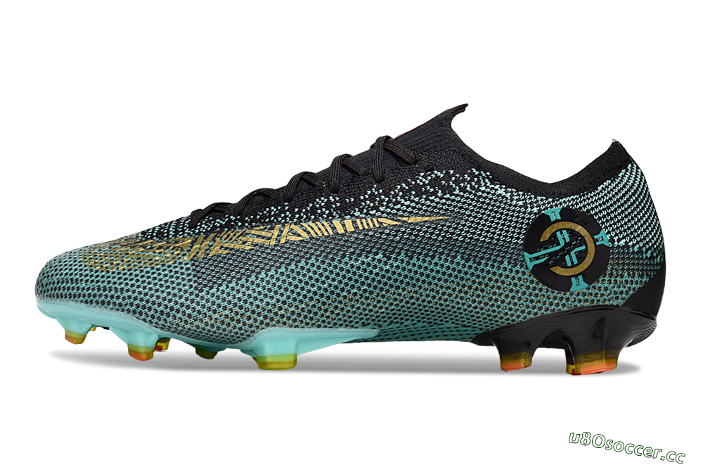 Men's Nike Mercurial Vapor 12 Elite FG Firm Ground Low-Tops Football Boots - Jade/Gold/Black 0