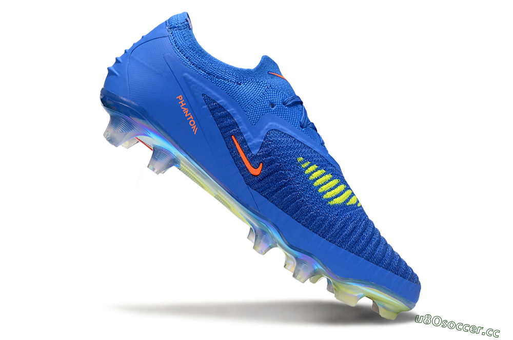 Men's Nike Phantom 6 Low Elite FG Firm Ground Low-Tops Football Boots - Blue/Red/Gold 4