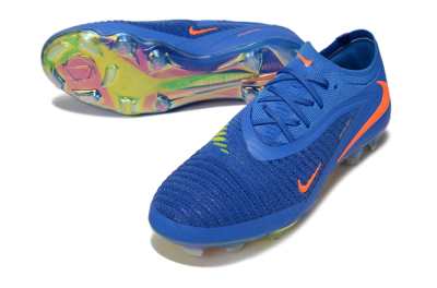 Men's Nike Phantom 6 Low Elite FG Firm Ground Low-Tops Football Boots - Blue/Red/Gold