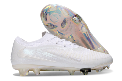 Men's Nike Phantom 6 Low Elite FG Firm Ground Low-Tops Football Boots - Beige/White/Gold