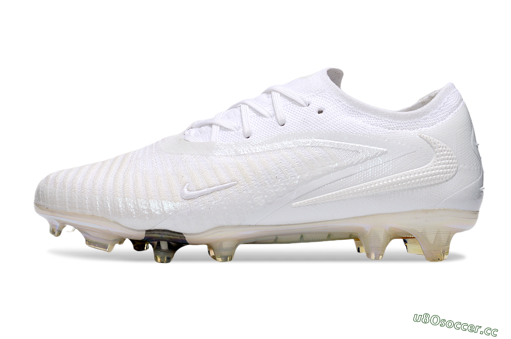 Men's Nike Phantom 6 Low Elite FG Firm Ground Low-Tops Football Boots - Beige/White/Gold 0