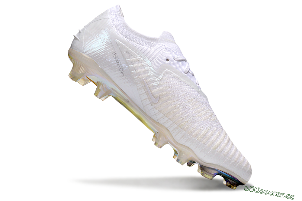 Men's Nike Phantom 6 Low Elite FG Firm Ground Low-Tops Football Boots - Beige/White/Gold 4