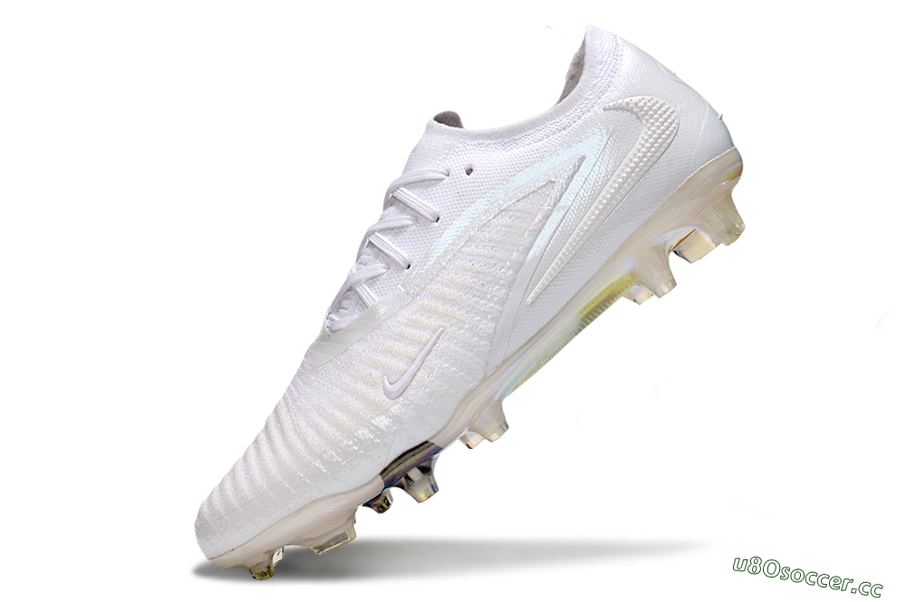 Men's Nike Phantom 6 Low Elite FG Firm Ground Low-Tops Football Boots - Beige/White/Gold 5