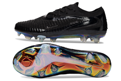 Men's Nike Phantom 6 Low Elite FG Firm Ground Low-Tops Football Boots - Black/Gold