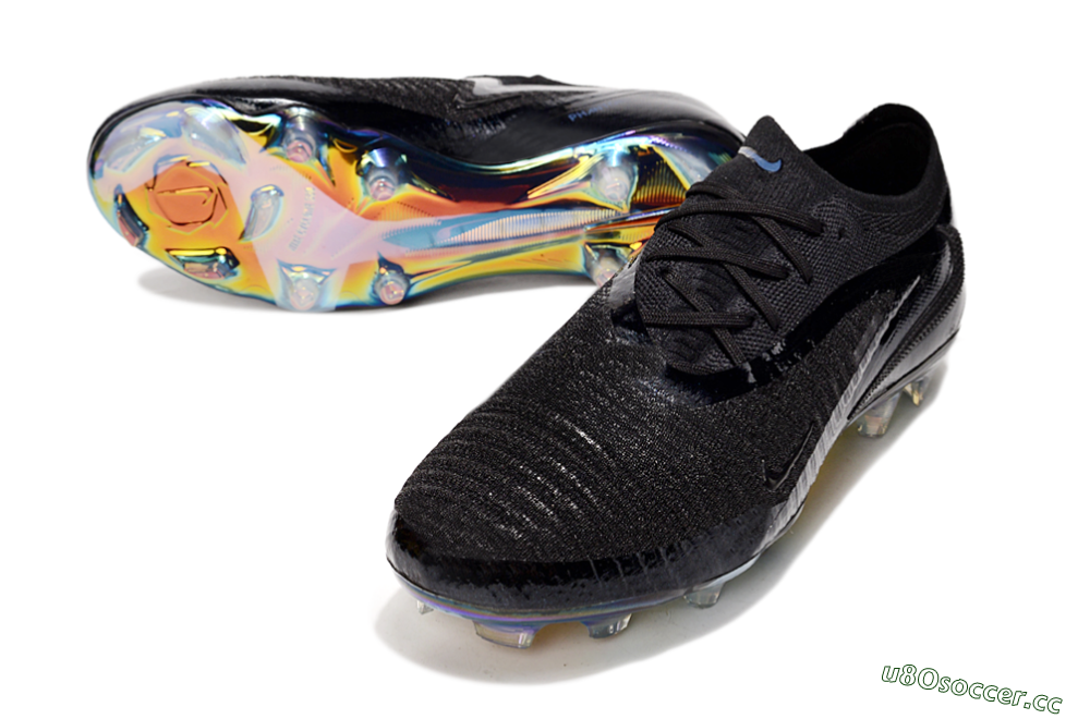 Men's Nike Phantom 6 Low Elite FG Firm Ground Low-Tops Football Boots - Black/Gold 3