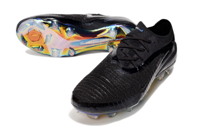 Men's Nike Phantom 6 Low Elite FG Firm Ground Low-Tops Football Boots - Black/Gold