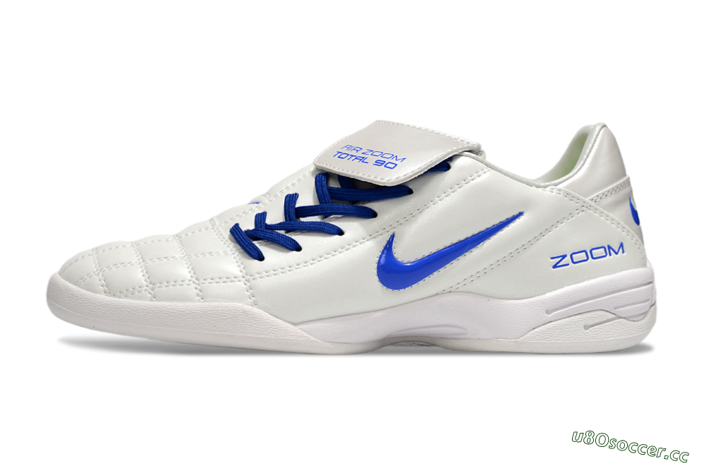 Men's Nike Air Zoom Total 90 III IC Indoor & Futsal Low-Tops Football Boots - White/Blue 0