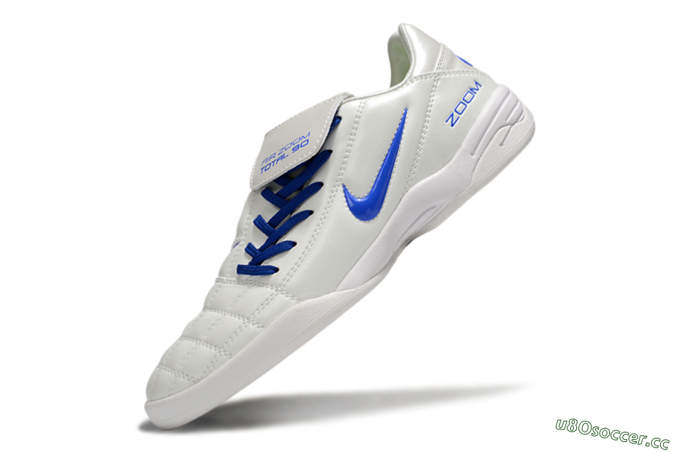 Men's Nike Air Zoom Total 90 III IC Indoor & Futsal Low-Tops Football Boots - White/Blue 5