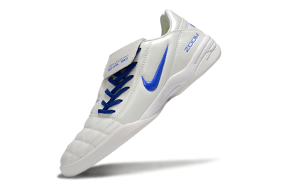 Men's Nike Air Zoom Total 90 III IC Indoor & Futsal Low-Tops Football Boots - White/Blue