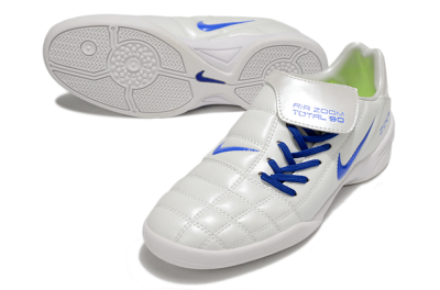 Men's Nike Air Zoom Total 90 III IC Indoor & Futsal Low-Tops Football Boots - White/Blue