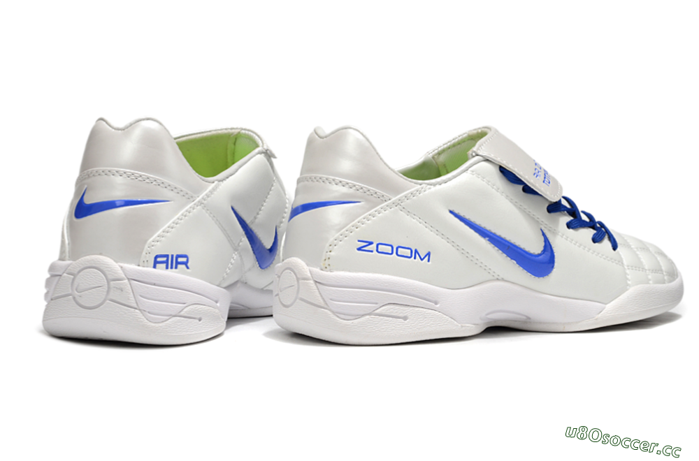 Men's Nike Air Zoom Total 90 III IC Indoor & Futsal Low-Tops Football Boots - White/Blue 6