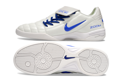 Men's Nike Air Zoom Total 90 III IC Indoor & Futsal Low-Tops Football Boots - White/Blue