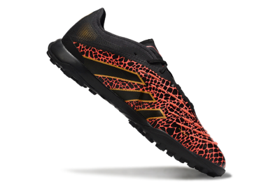 Men's Adidas Predator 25 Elite TF Artificial Turf Low-Tops Football Shoes - Black/Red/Yellow