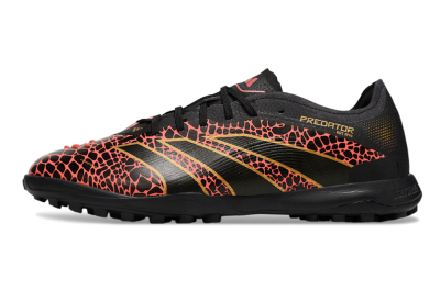 Men's Adidas Predator 25 Elite TF Artificial Turf Low-Tops Football Shoes - Black/Red/Yellow