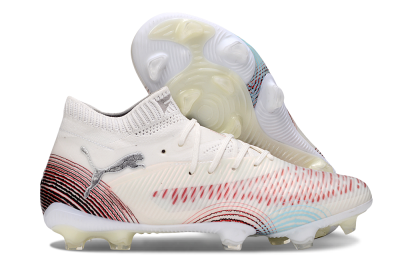 Men's Puma Future 8 Ultimate FG Firm Ground Low-Tops Football Boots - Beige/Red/Black