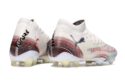 Men's Puma Future 8 Ultimate FG Firm Ground Low-Tops Football Boots - Beige/Red/Black
