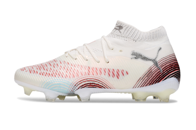Men's Puma Future 8 Ultimate FG Firm Ground Low-Tops Football Boots - Beige/Red/Black