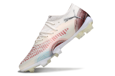 Men's Puma Future 8 Ultimate FG Firm Ground Low-Tops Football Boots - Beige/Red/Black
