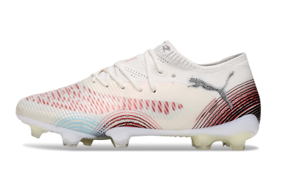 Men's Puma Future 8 Ultimate FG Firm Ground Low-Tops Football Boots - Beige/Red/Black