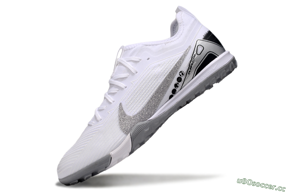 Unisex Nike Air Zoom Mercurial Vapor 16 Pro TF Artificial Turf Low-Tops Football Shoes - White/Silver/Black 5