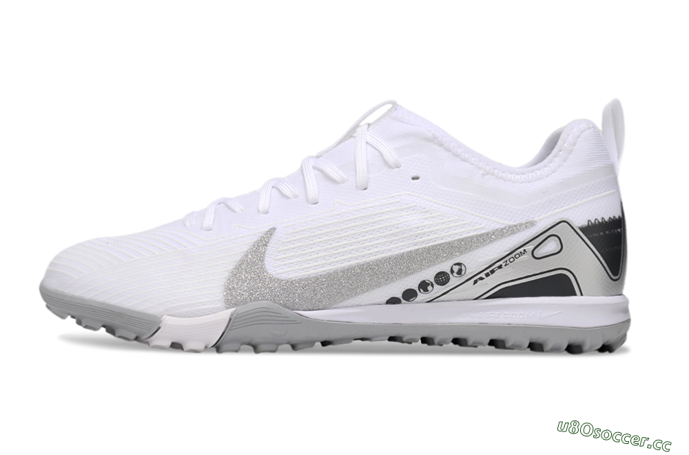 Unisex Nike Air Zoom Mercurial Vapor 16 Pro TF Artificial Turf Low-Tops Football Shoes - White/Silver/Black 0