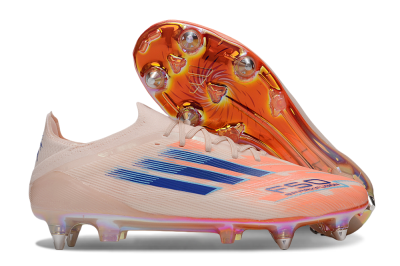Men's Adidas F50 Elite SG Soft Ground Low-Tops Football Boots - Pink/Blue/Gold