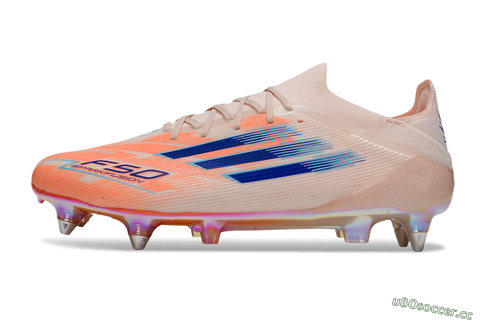 Men's Adidas F50 Elite SG Soft Ground Low-Tops Football Boots - Pink/Blue/Gold 0