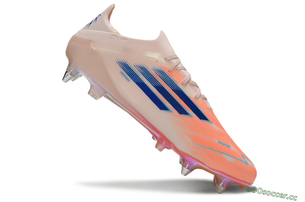 Men's Adidas F50 Elite SG Soft Ground Low-Tops Football Boots - Pink/Blue/Gold 4
