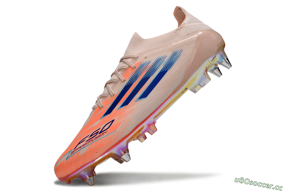Men's Adidas F50 Elite SG Soft Ground Low-Tops Football Boots - Pink/Blue/Gold 5