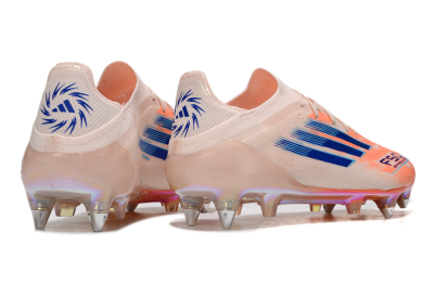Men's Adidas F50 Elite SG Soft Ground Low-Tops Football Boots - Pink/Blue/Gold