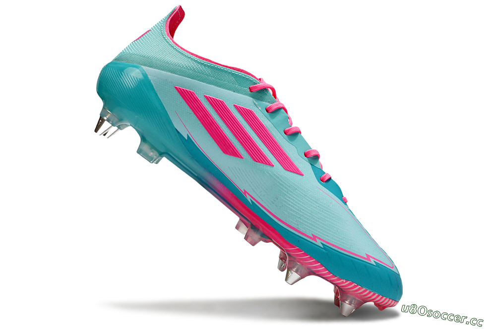 Men's Messi x Adidas F50 Elite SG Soft Ground Low-Tops Football Boots - Jade/Pink 4