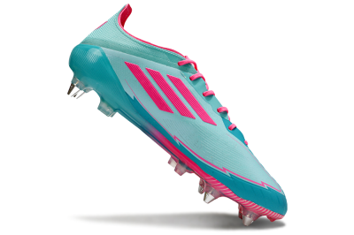 Men's Messi x Adidas F50 Elite SG Soft Ground Low-Tops Football Boots - Jade/Pink