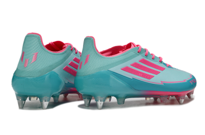 Men's Messi x Adidas F50 Elite SG Soft Ground Low-Tops Football Boots - Jade/Pink