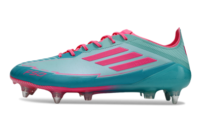 Men's Messi x Adidas F50 Elite SG Soft Ground Low-Tops Football Boots - Jade/Pink