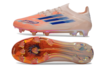 Men's Adidas F50 Elite FG Firm Ground Low-Tops Football Boots - Pink/Orange/Blue