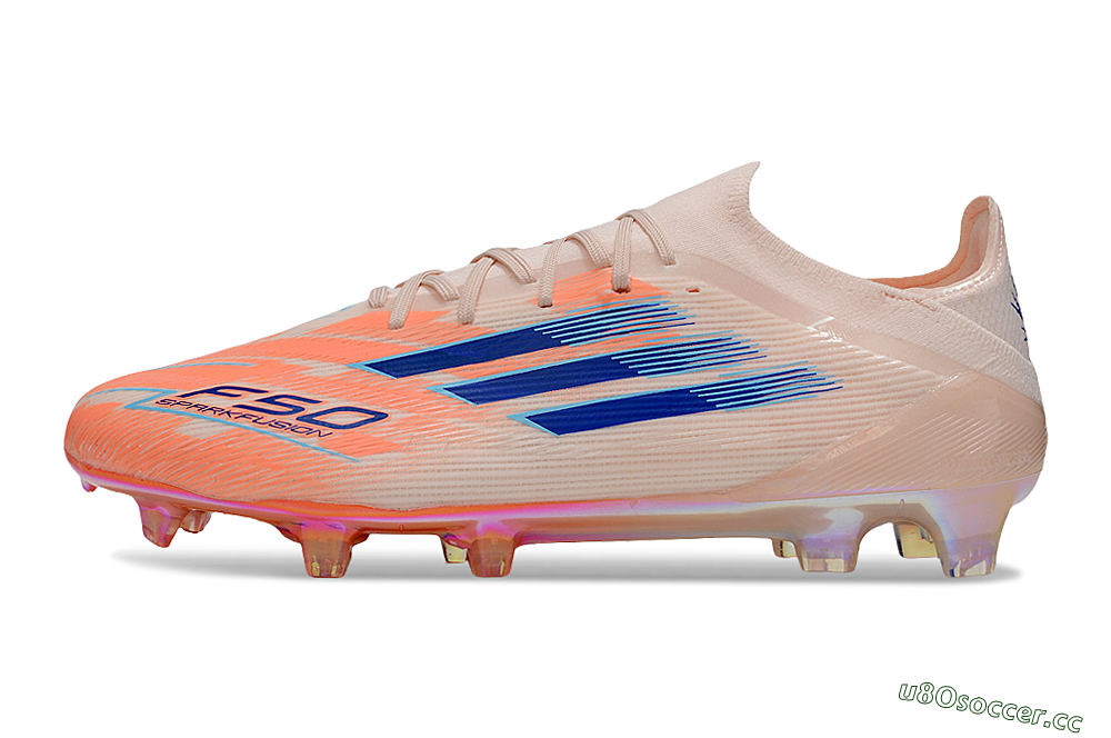 Men's Adidas F50 Elite FG Firm Ground Low-Tops Football Boots - Pink/Orange/Blue 0