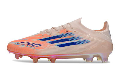 Men's Adidas F50 Elite FG Firm Ground Low-Tops Football Boots - Pink/Orange/Blue