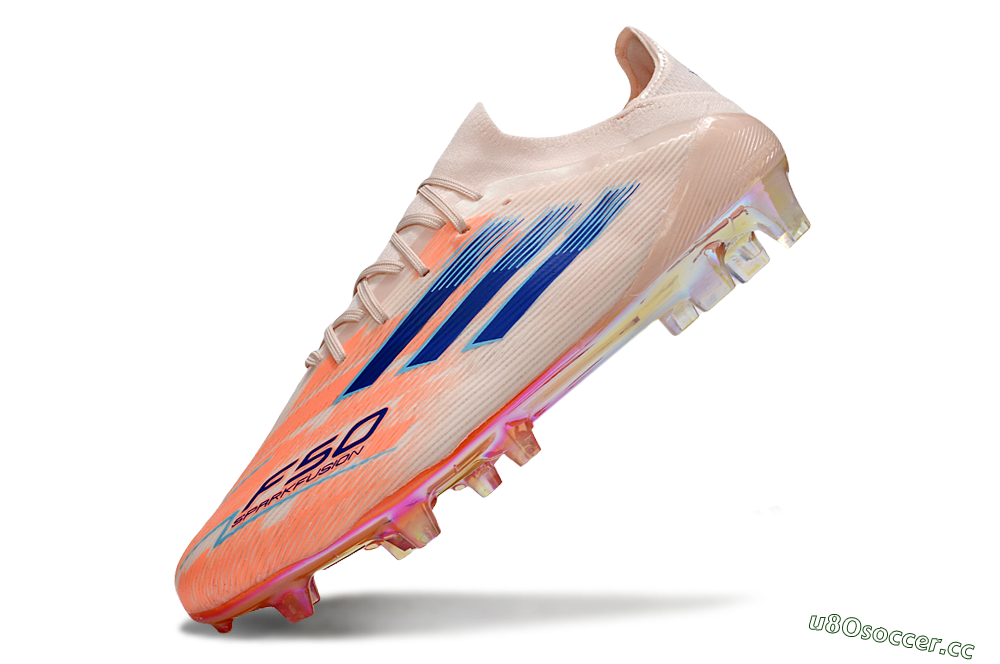 Men's Adidas F50 Elite FG Firm Ground Low-Tops Football Boots - Pink/Orange/Blue 5